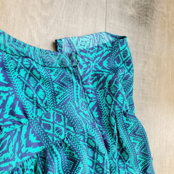 Navy & Teal Blouse S - Picture 4 of 4